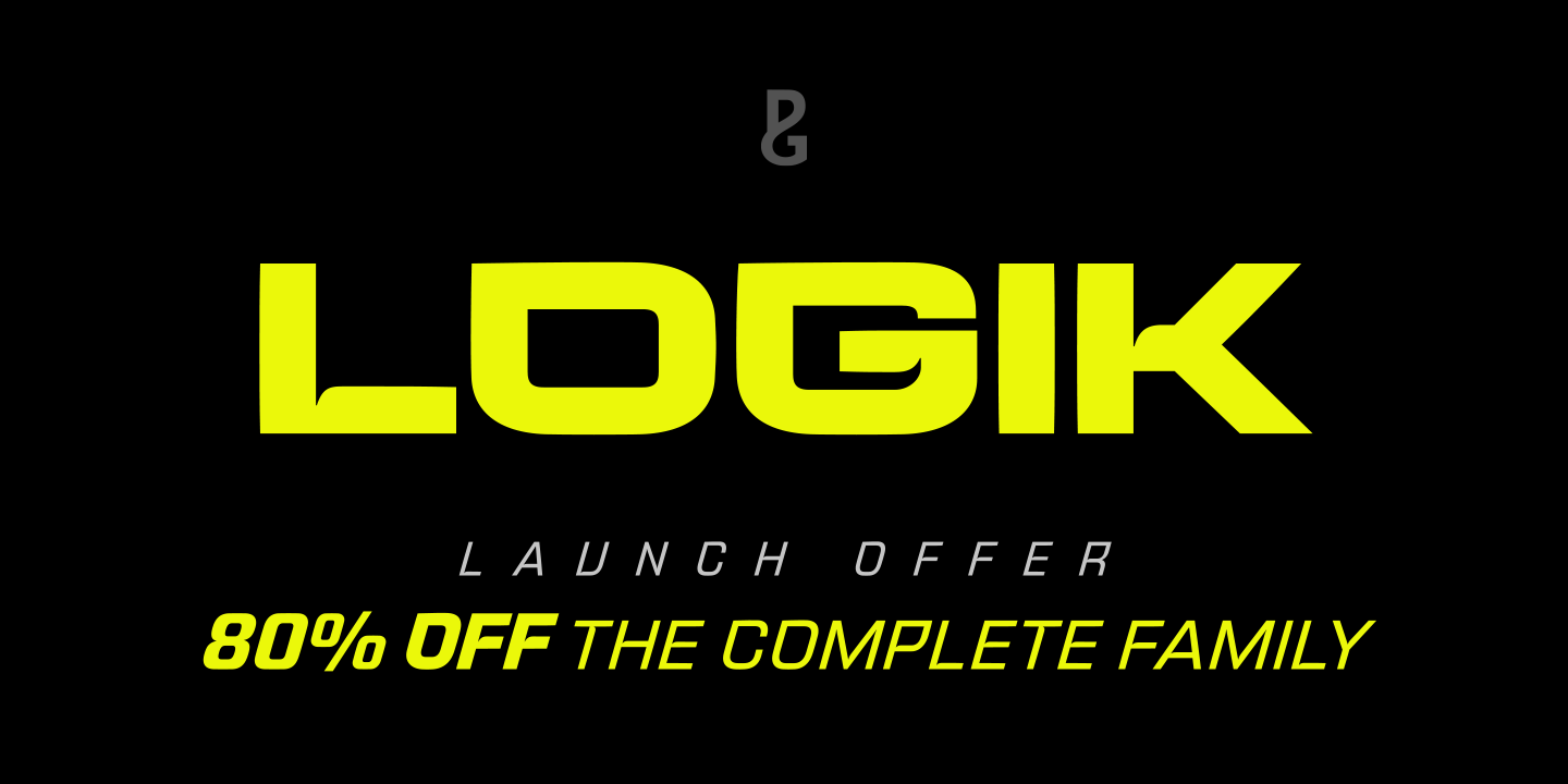 Logik Black Oblique Font preview